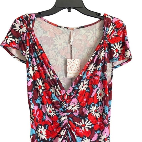 NWT Free People Key To Your Heart Floral Mini Dress. Size Large - Picture 8 of 15